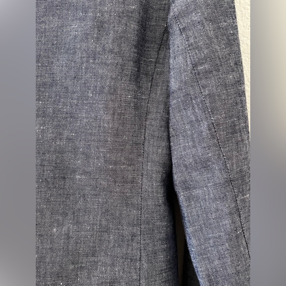 Gap Denim Linen-Cotton Blazer. Size: 4 Color : Denim blue - Picture 5 of 10